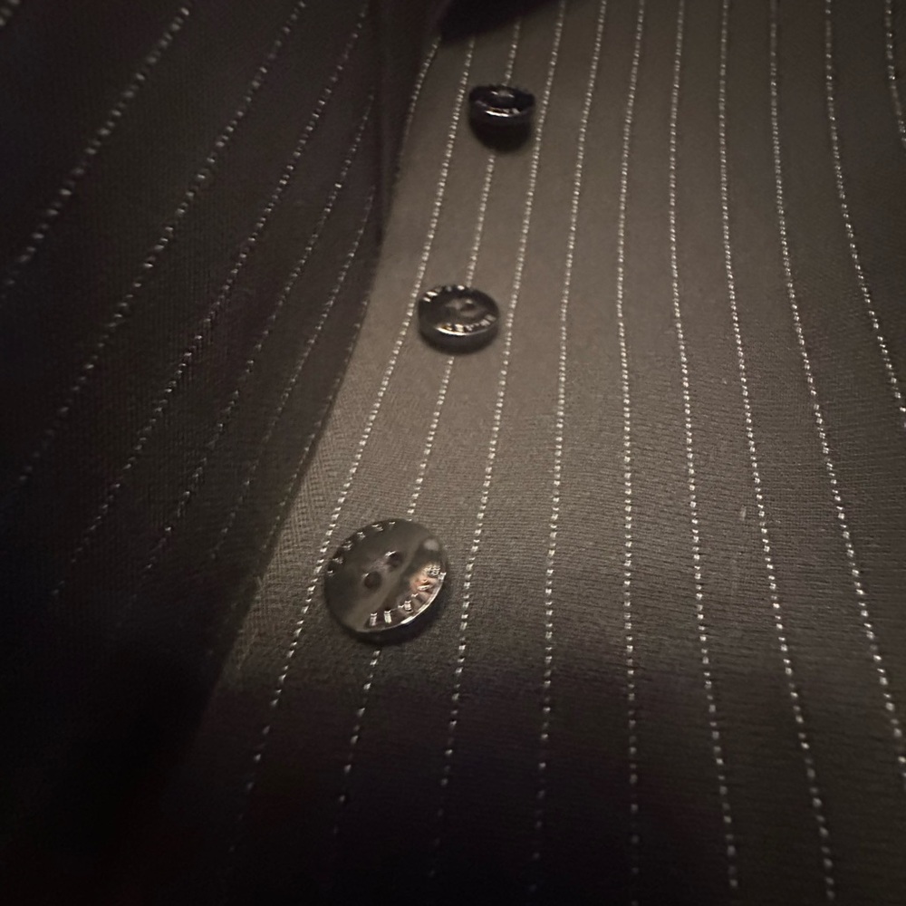 Tahari Elegant Brown Pinstripe Blazer and Skirt Set 16P - Picture 14 of 16